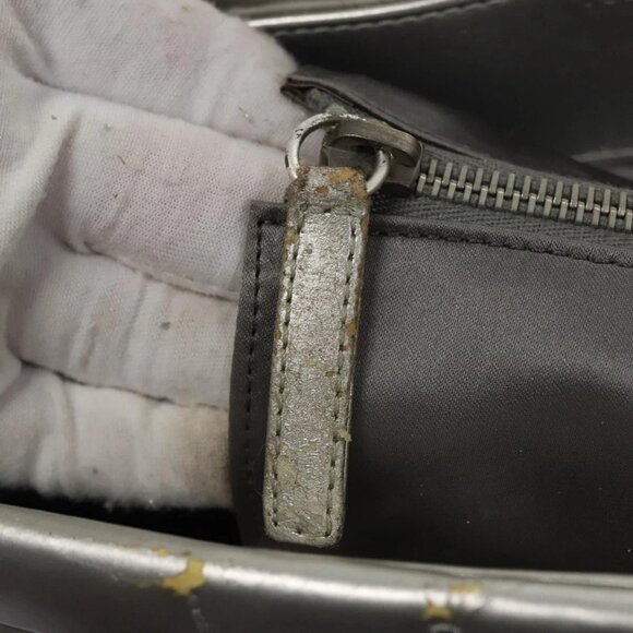 CHANEL Chain Shoulder Bag Enamel Silver CC Auth - Picture 11 of 16